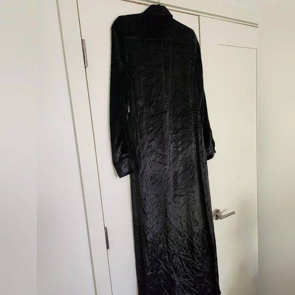Equipment Womens Velvet Maxi Shirt Dress Size Menduim NEW - Picture 2 of 5